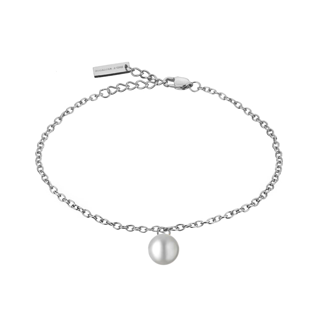 Silver White Ellen Bracelet