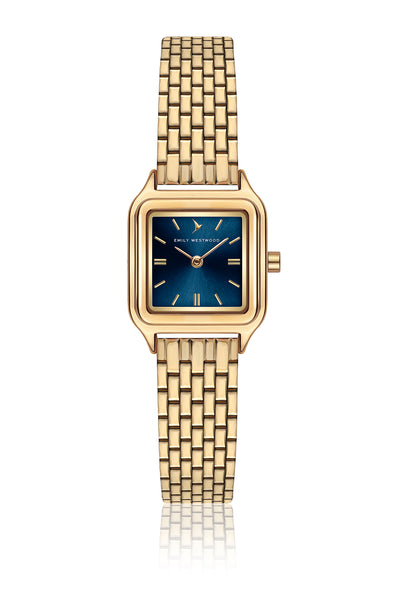 Blue Sunray Gold Quartz Watch