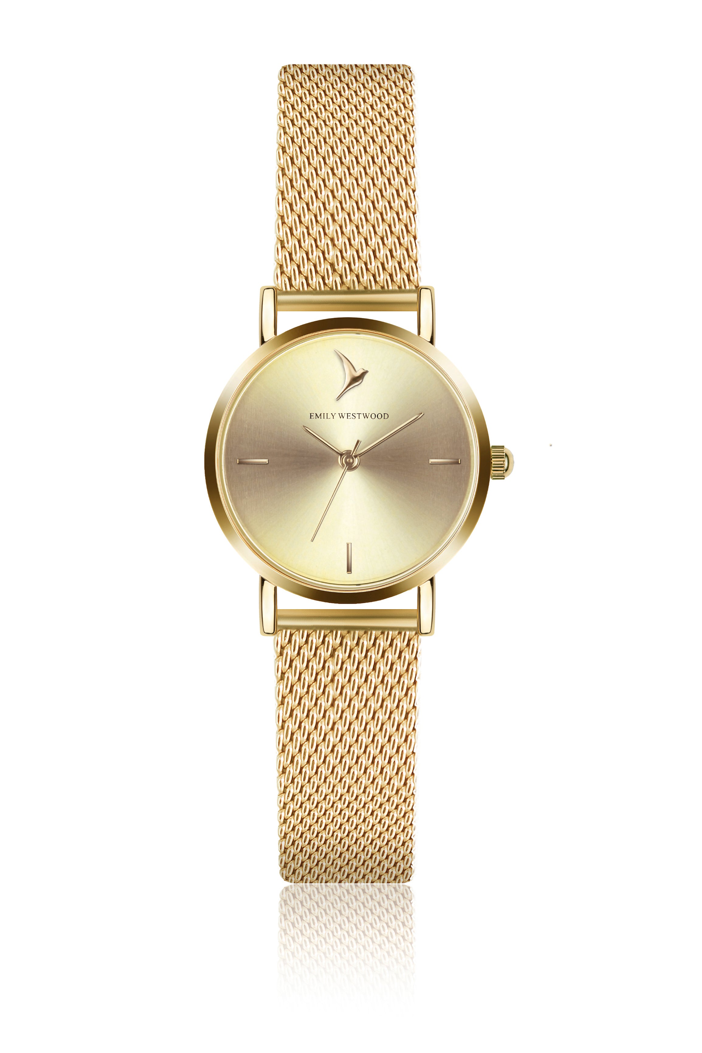 Gold watch mesh sale