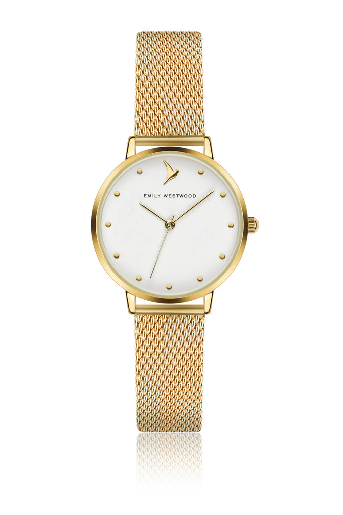 Gold Stainless Steel mesh Watch