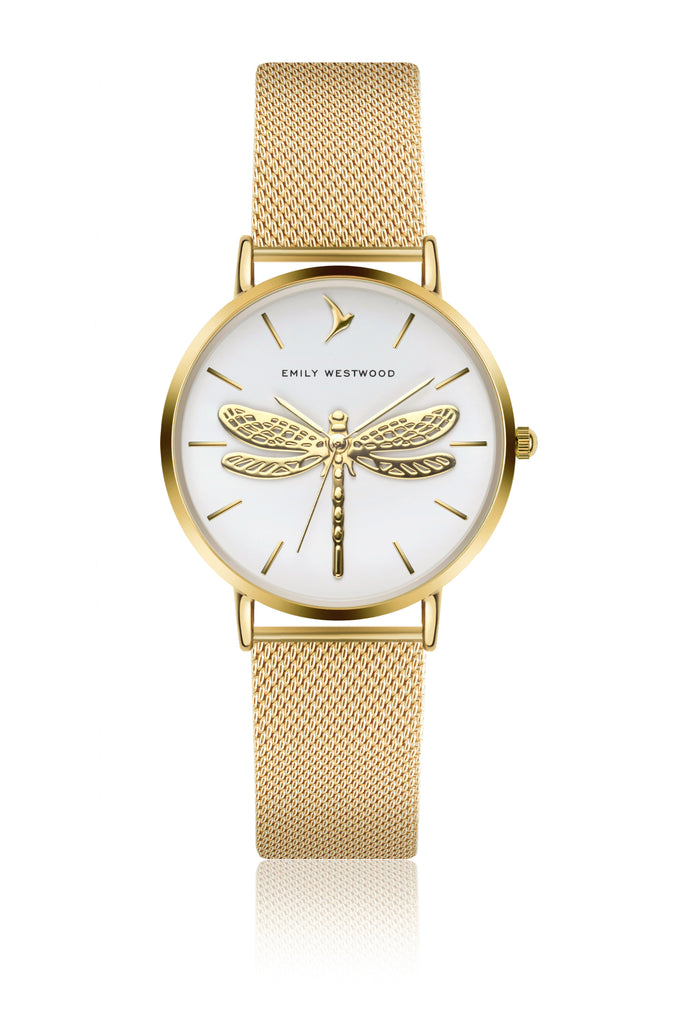 Matt White Mesh Watch