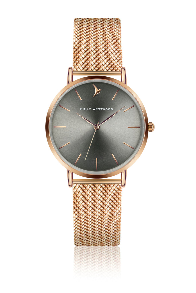 Grey Sunray Mesh Watch