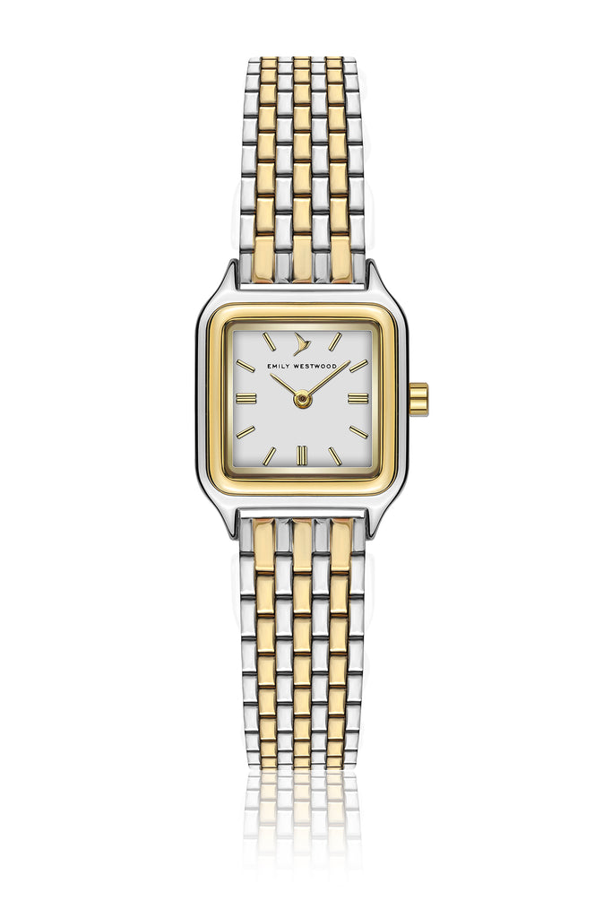 Matt White Silver Watch