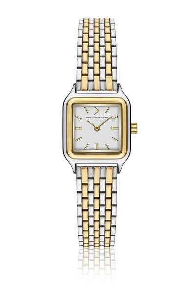 Matt White Silver Watch