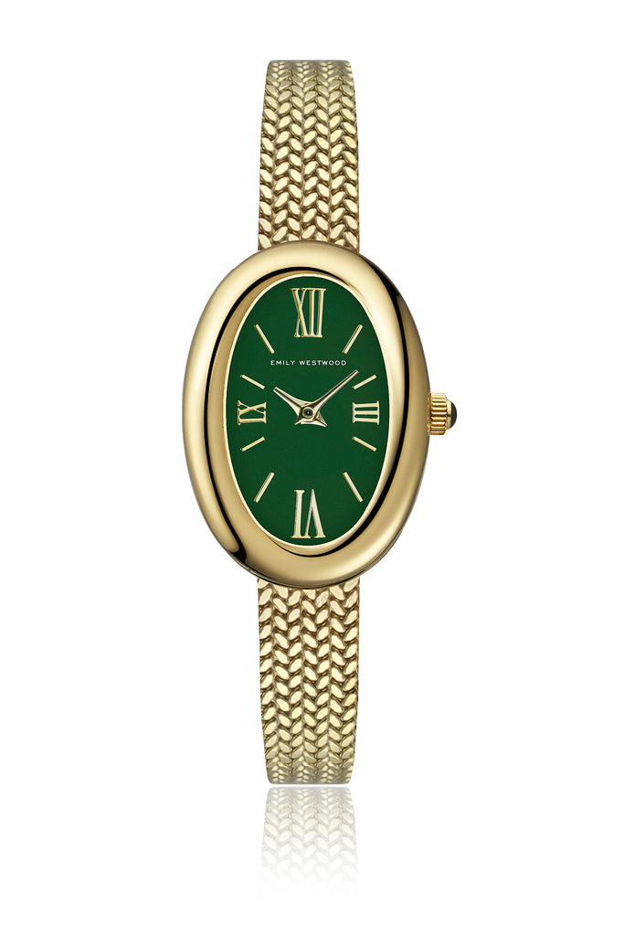 Emily Oval Gold Mesh