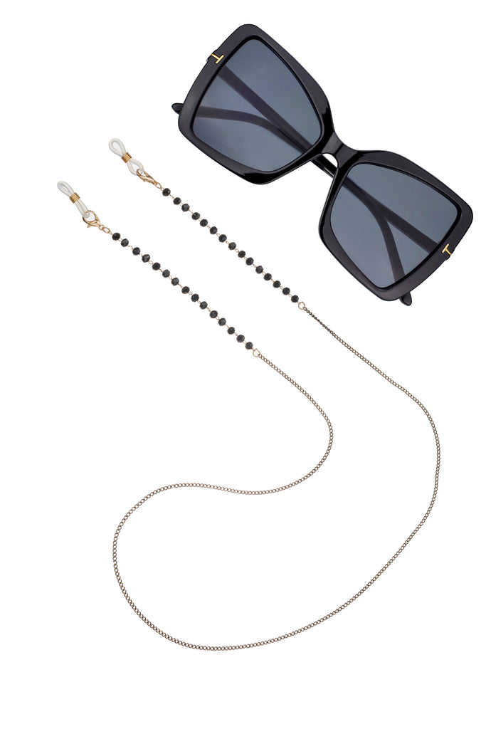 Luna Black Beads Sunglasses Chain