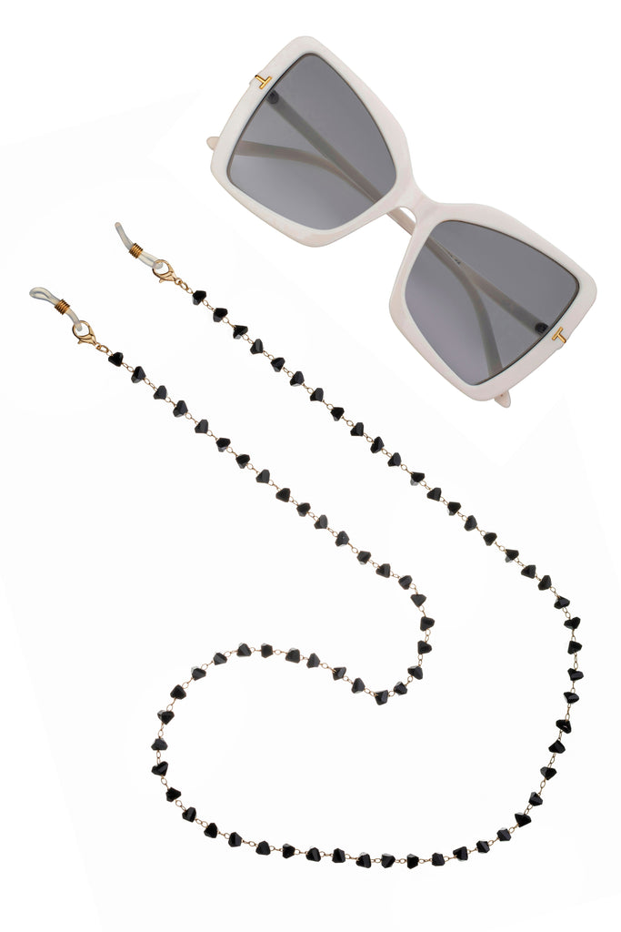 Scarlett Black Beads Sunglasses Chain