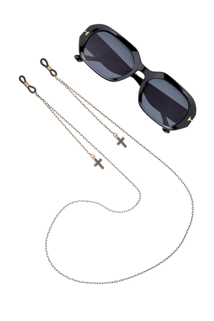Amelia Black Sunglasses Chain