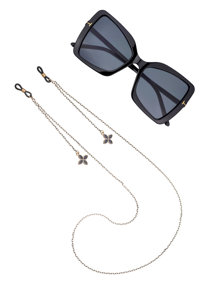 Ava White Sunglasses Chain