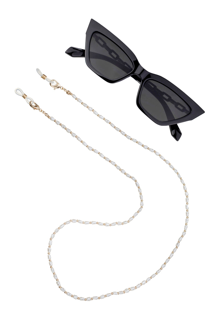 Ella White Sunglasses Chain