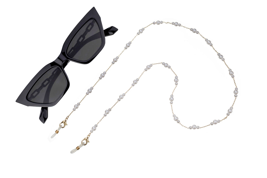 Avery White Sunglasses Chain