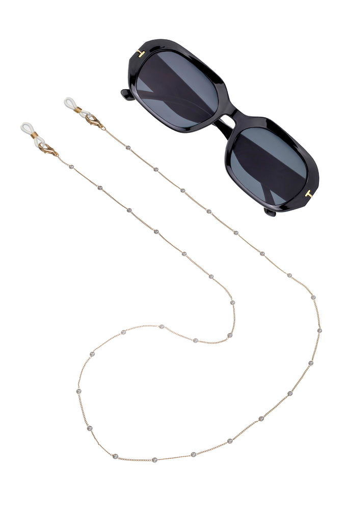 Aria White Sunglasses Chain