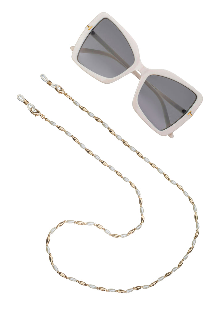Grace White Sunglasses Chain