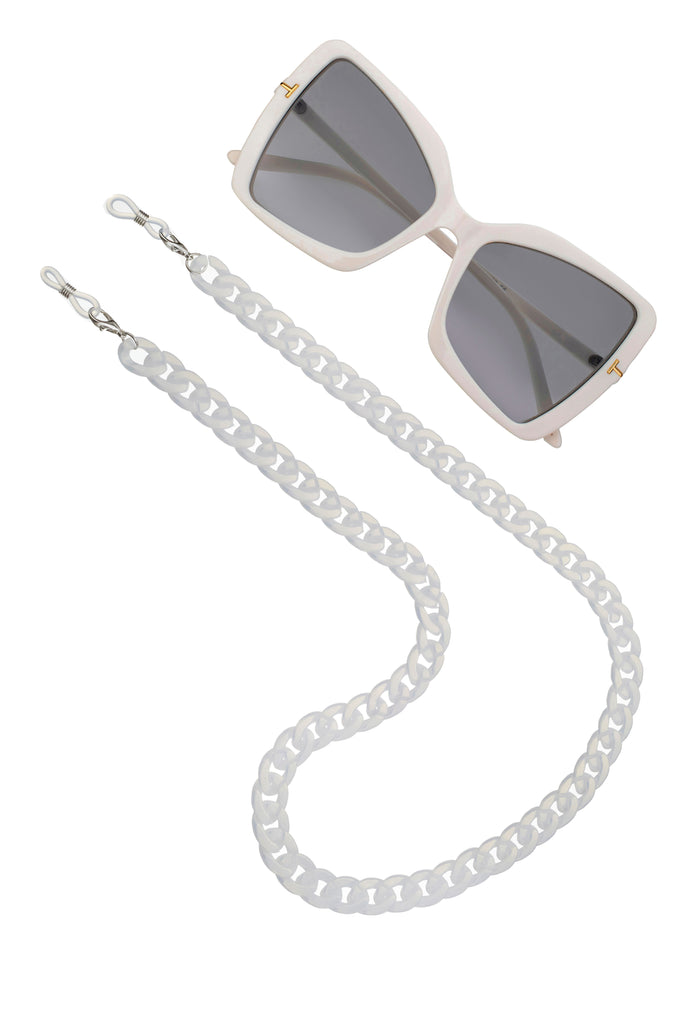 Lucy White Sunglasses Chain