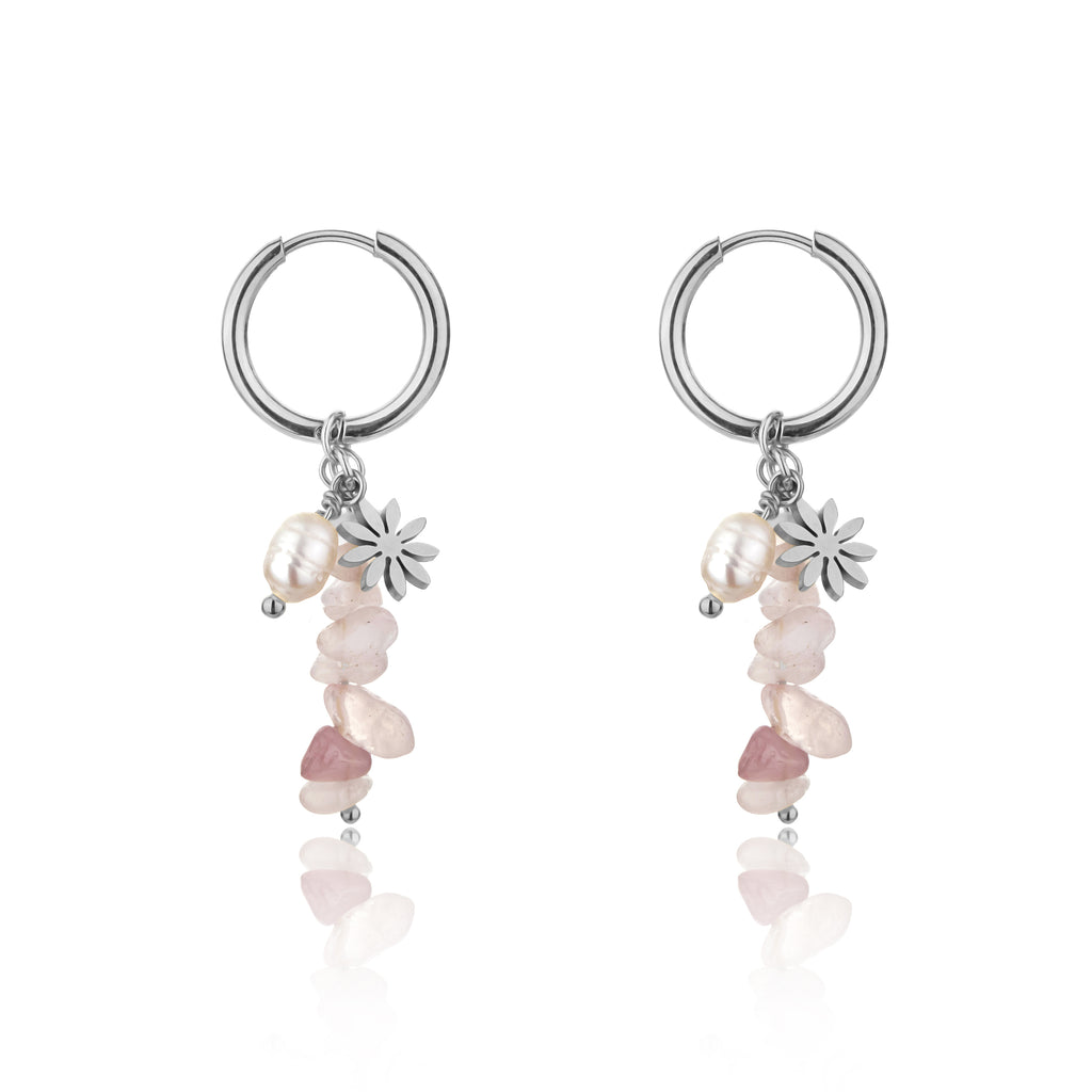 Norah Pink Silver Earrings