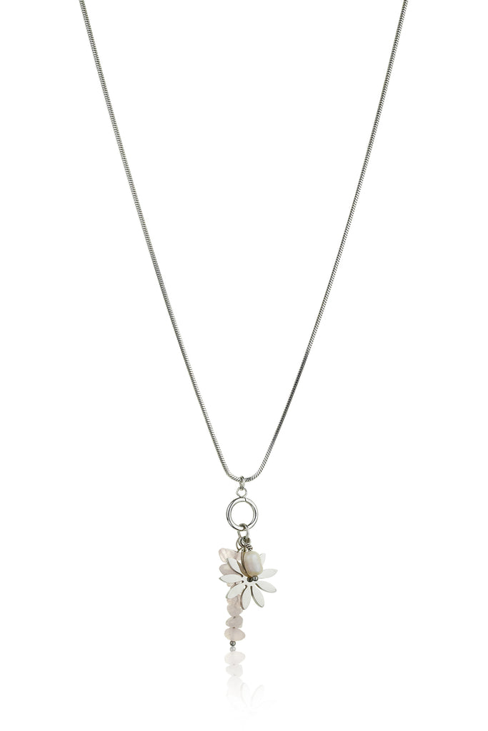 Norah Pink Silver Necklace