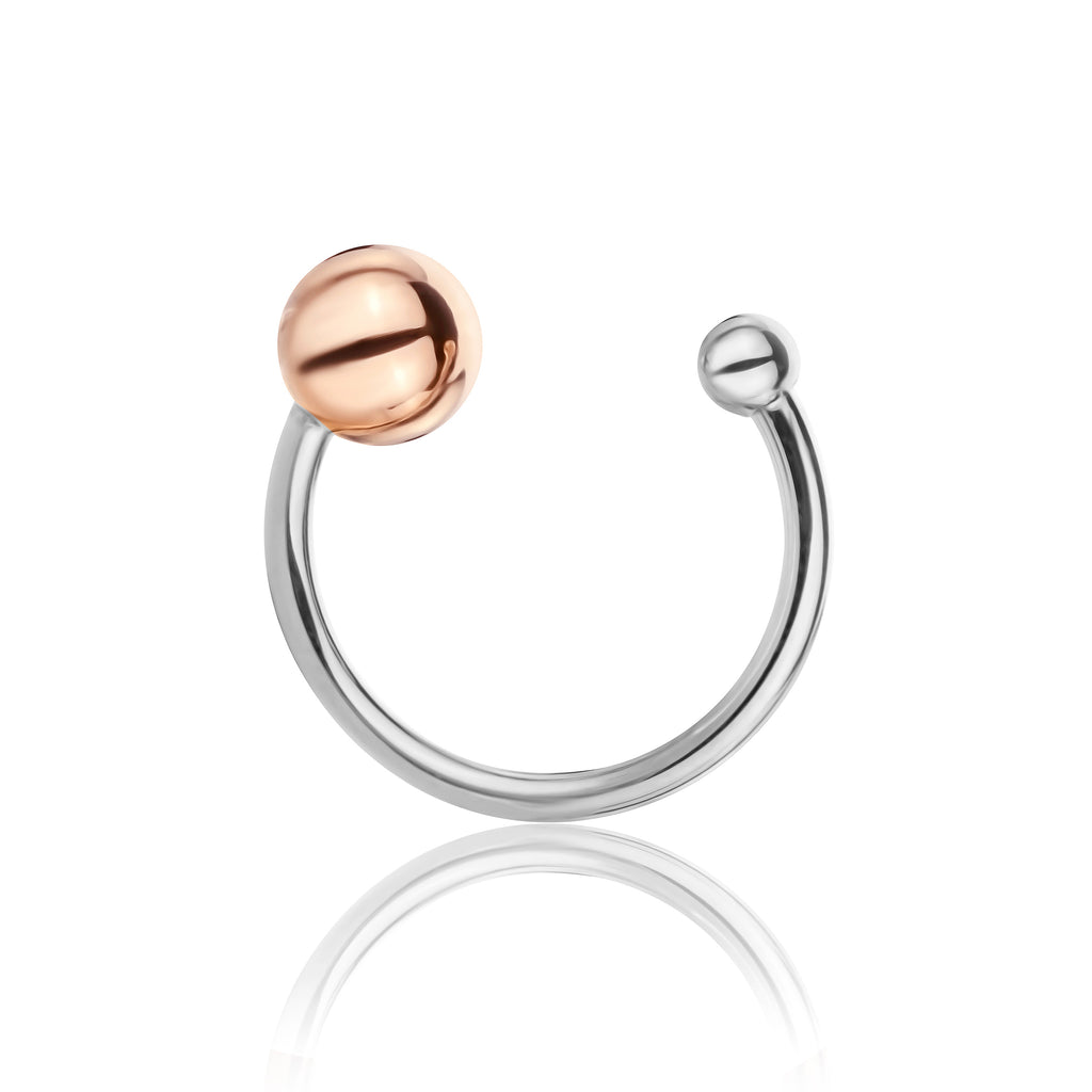 Sara Rose Gold and Silver Ring