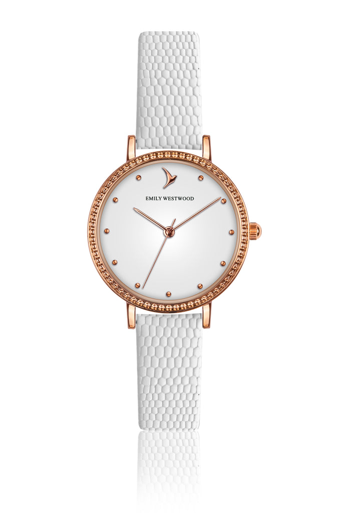 Araceli White Lizard Watch