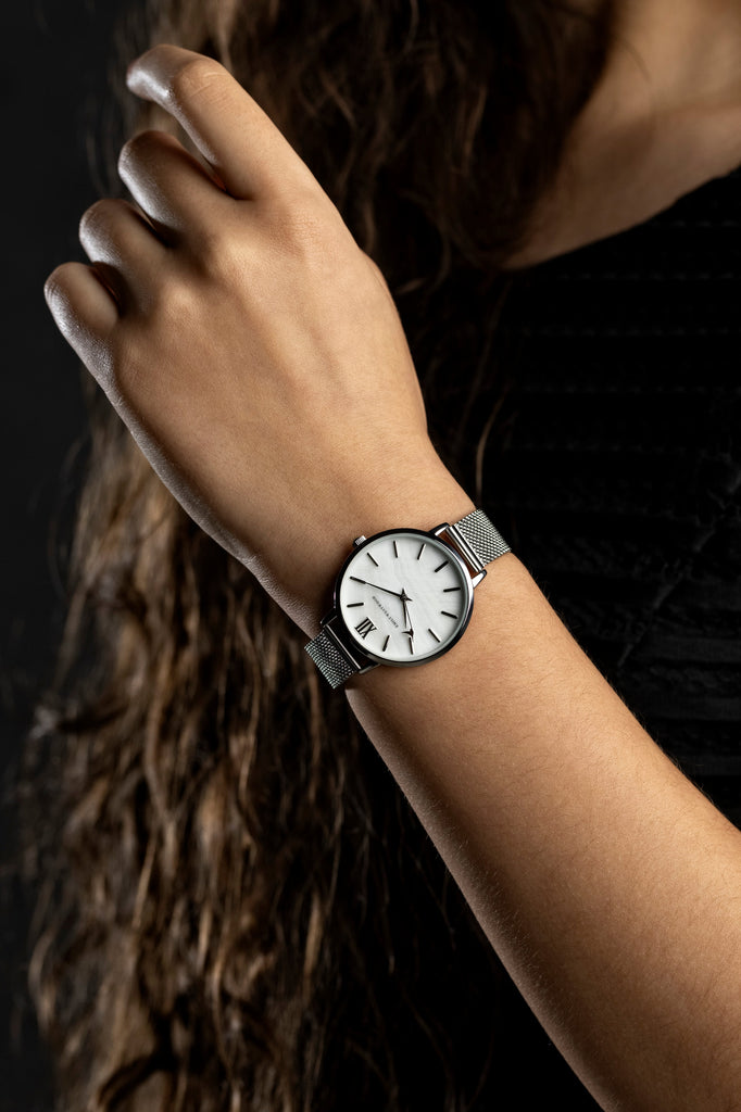 Mens silver mesh watch 2025