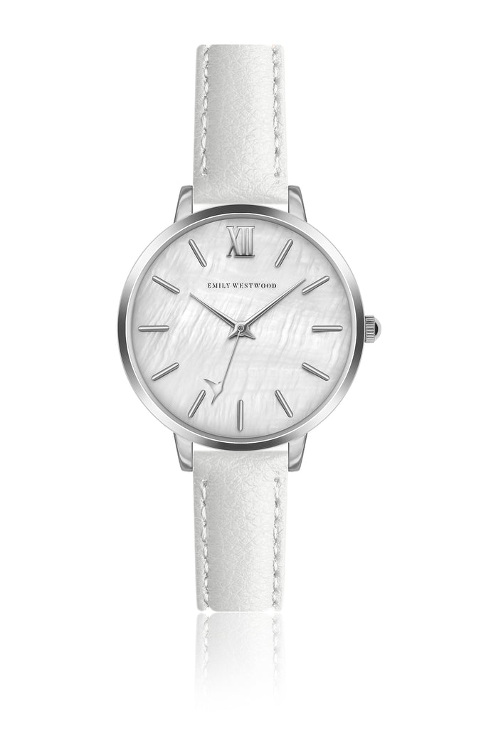 Chandler White Leather Watch