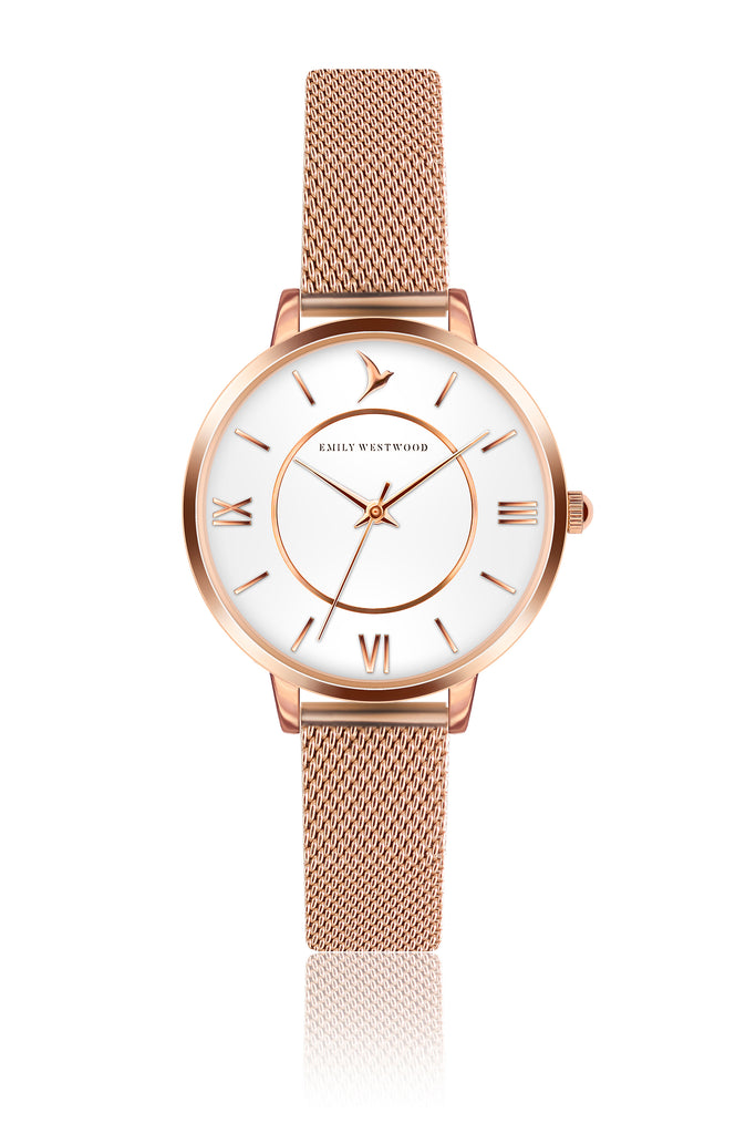 Marceline Rose Gold Mesh Watch