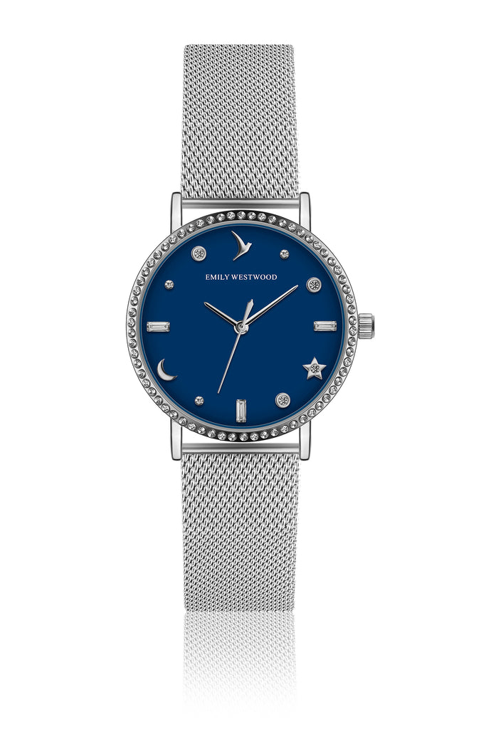 Zoe Silver Mesh Watch