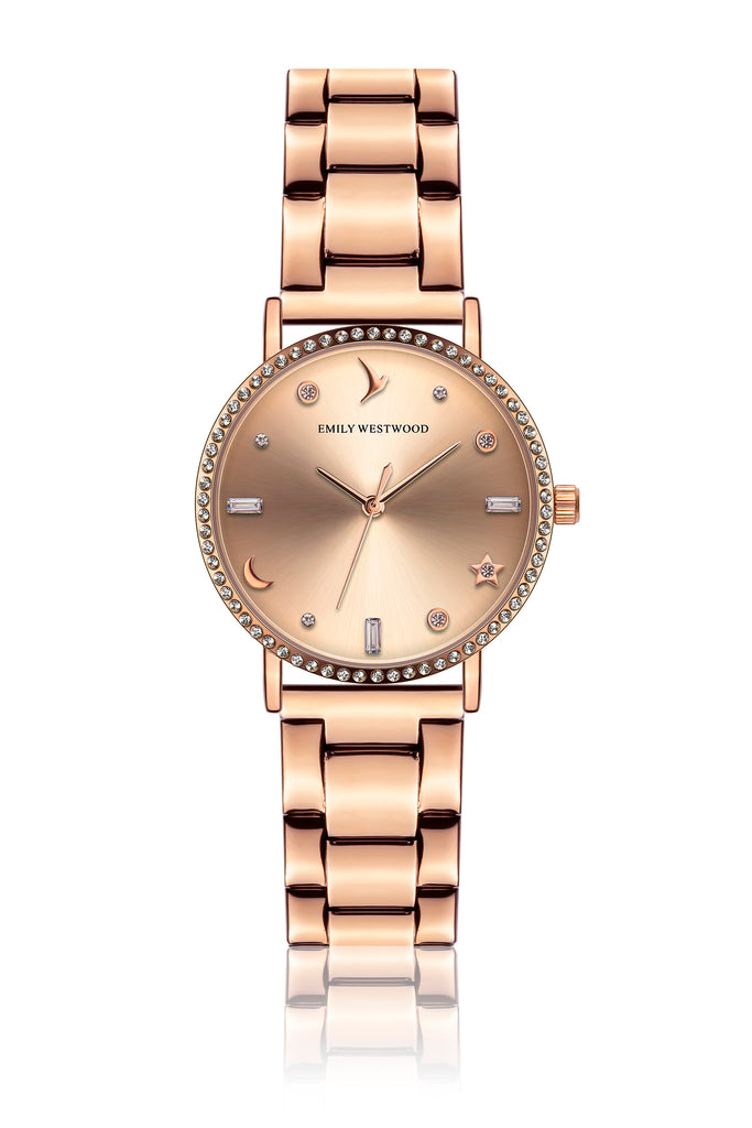 Poppy Rose Gold Steel Watch