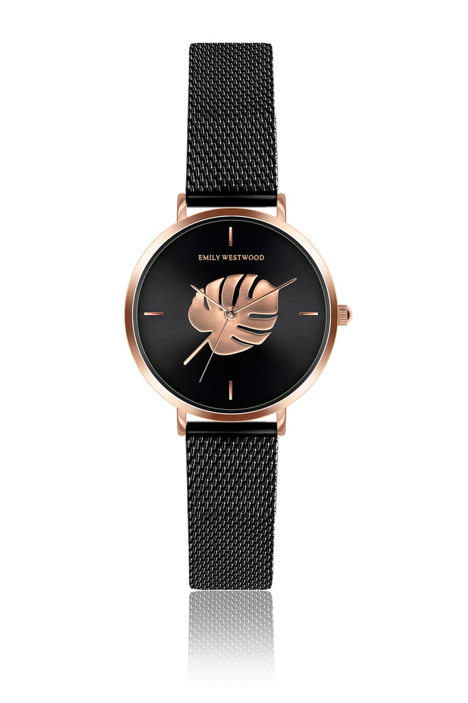 Ayleen Black Mesh Watch