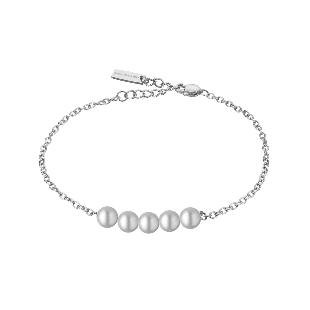 Silver White Heather Bracelet