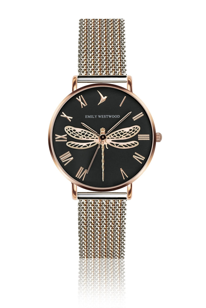 Classic Dragonfly Toned Mesh Watches.