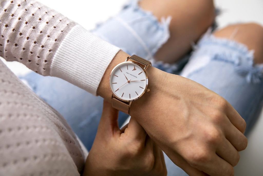 Gran Paradise Rose Gold Mesh Watch Emily Westwood