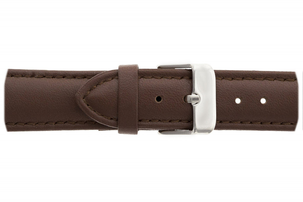Large Brown Leather Silver Straps.