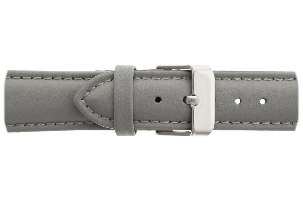 Large Grey Leather Silver Straps.