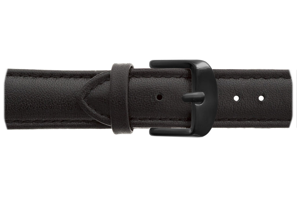 Large Pure Black Leather Straps.