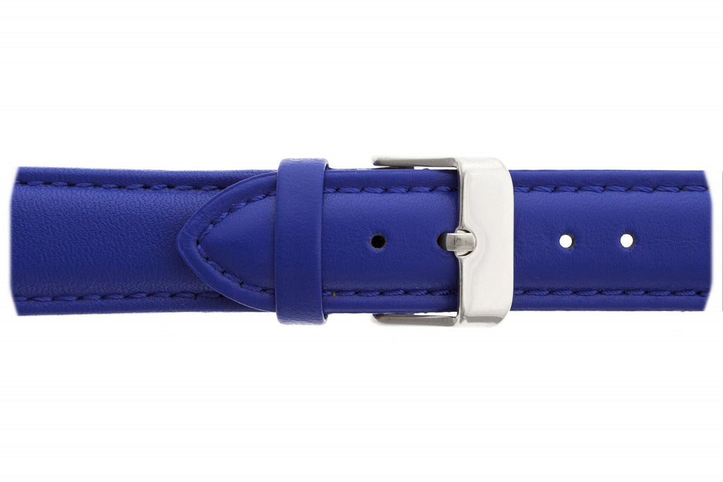 Large Royal Blue Leather Silver Straps.