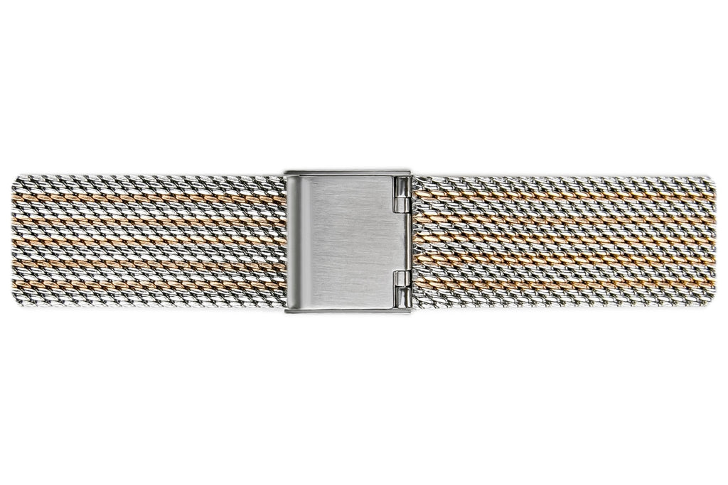 Large Toned Mesh Silver Straps.