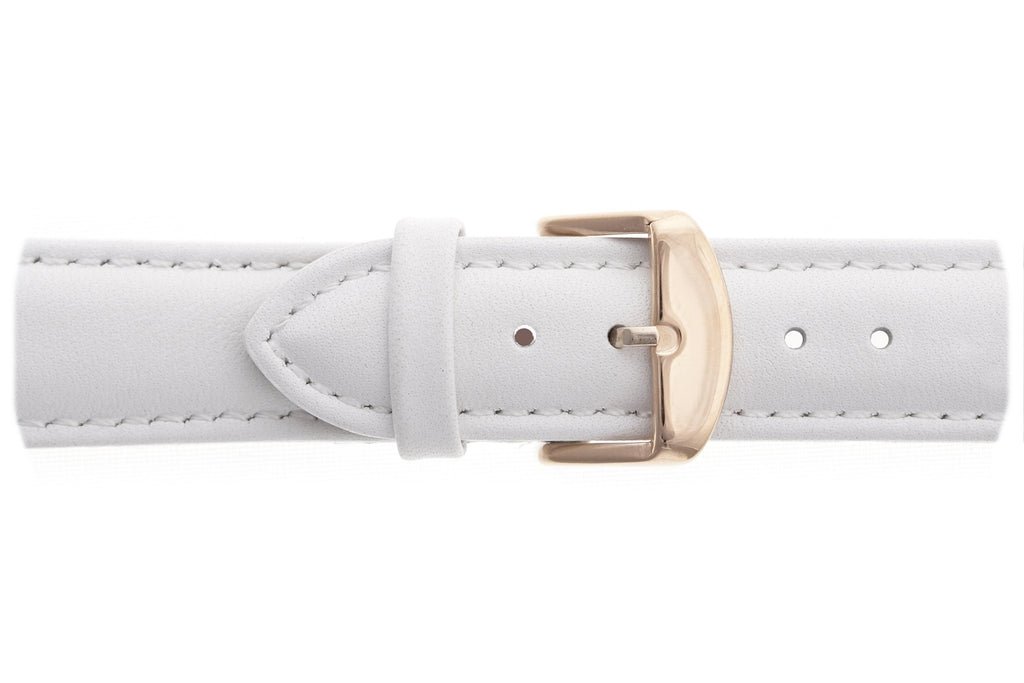 Large White Leather Rose Gold Straps.