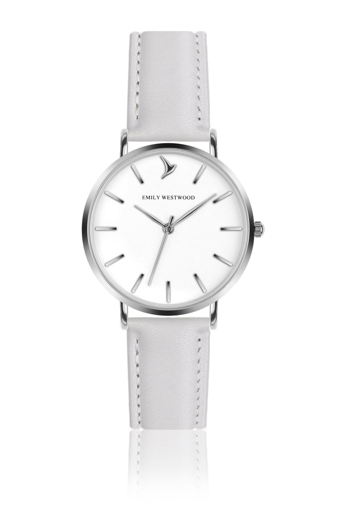 Lewa Wildlife White Leather Strap Watch Watches.