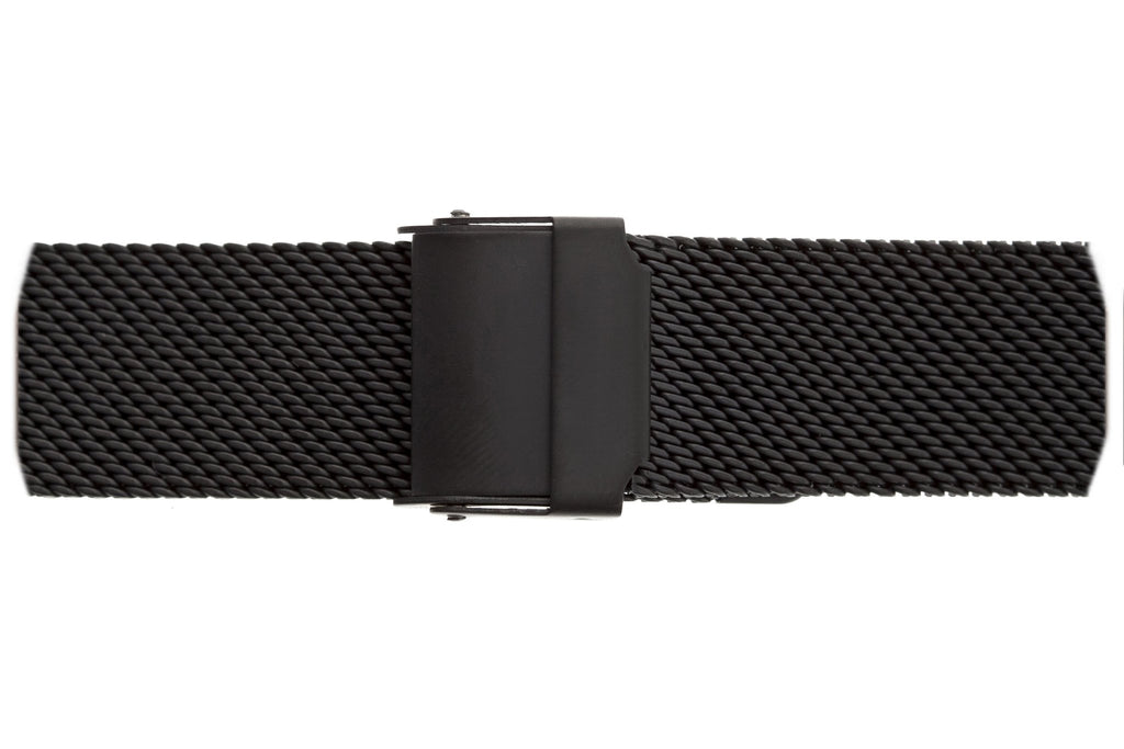 Medium Pure Black Mesh Straps.