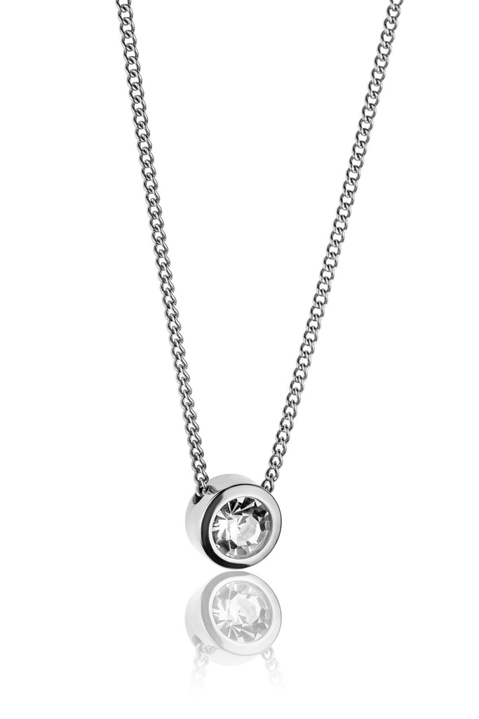 Silver Bright Crystal Necklace Necklaces.