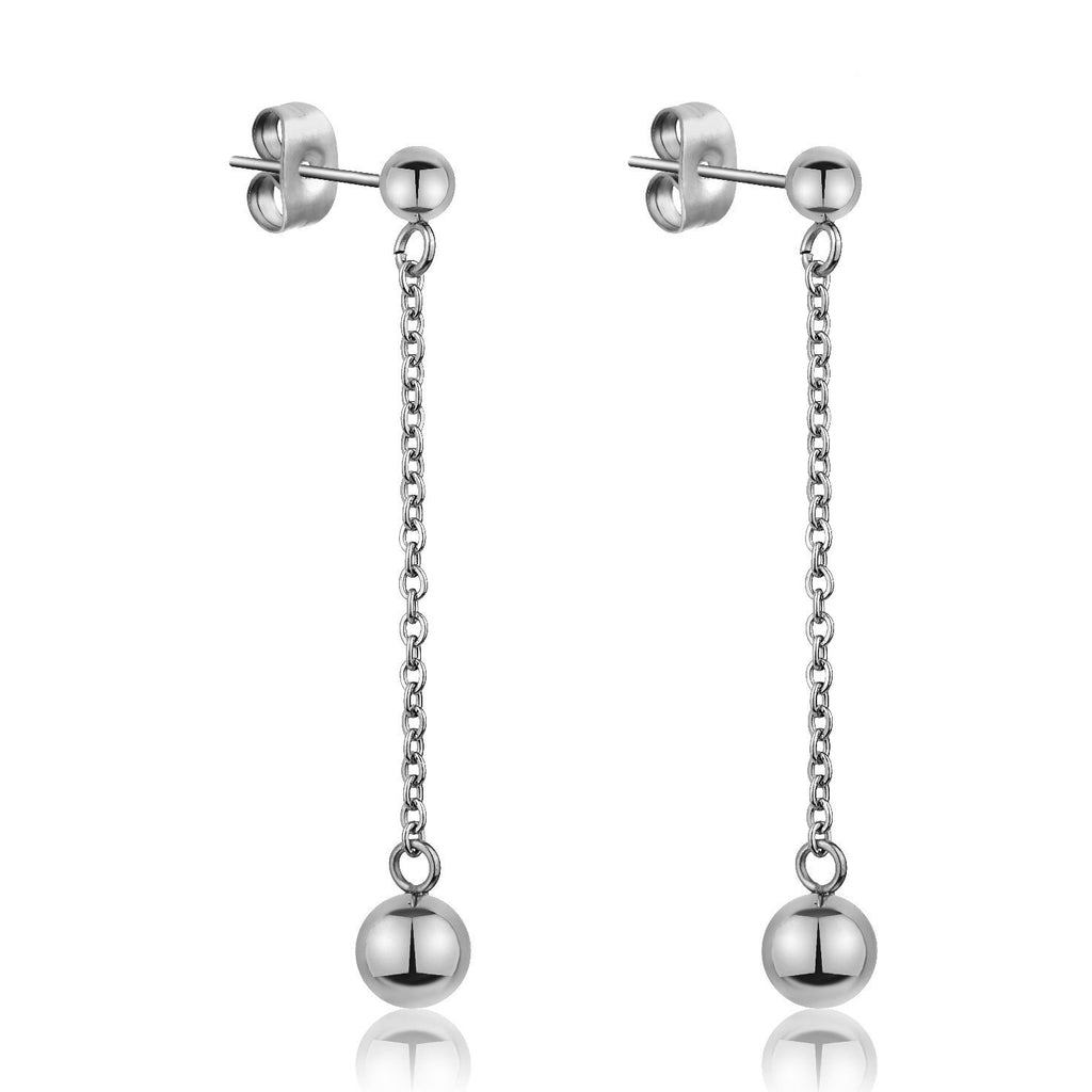 Silver Chain Bubbled Earrings Earrings.