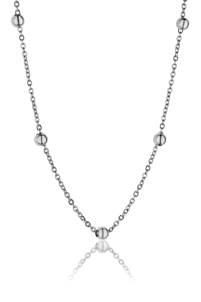 Silver Chain Bubbled Necklace Necklaces.