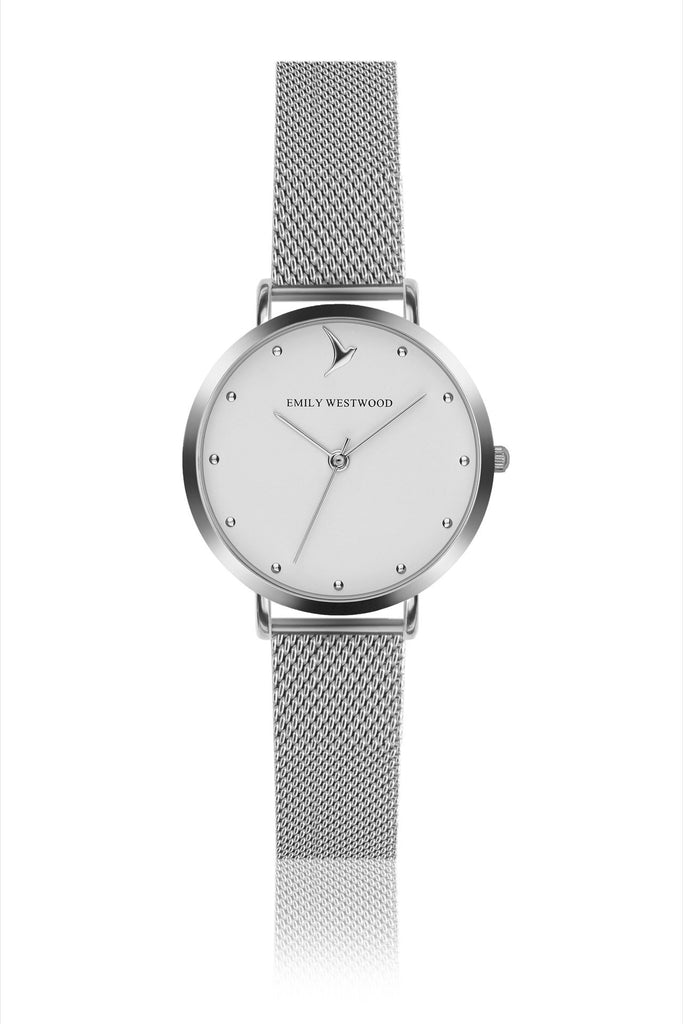 Silver Classic Mesh Watches.