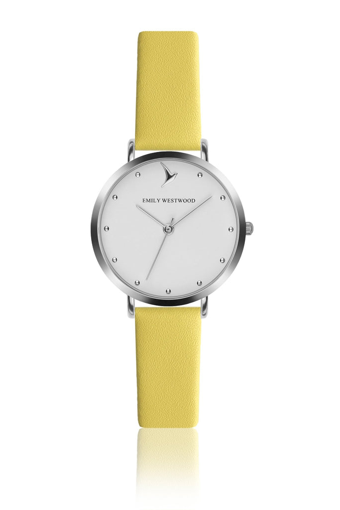 Silver Classic Yellow Leather