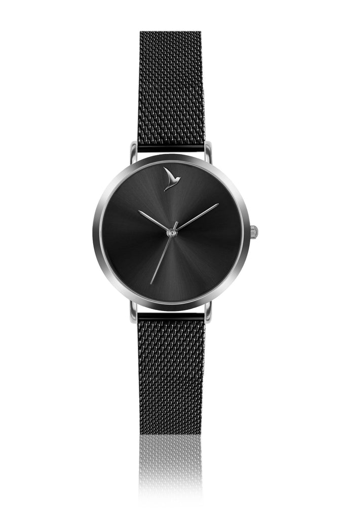 Silver Dark Black Mesh
