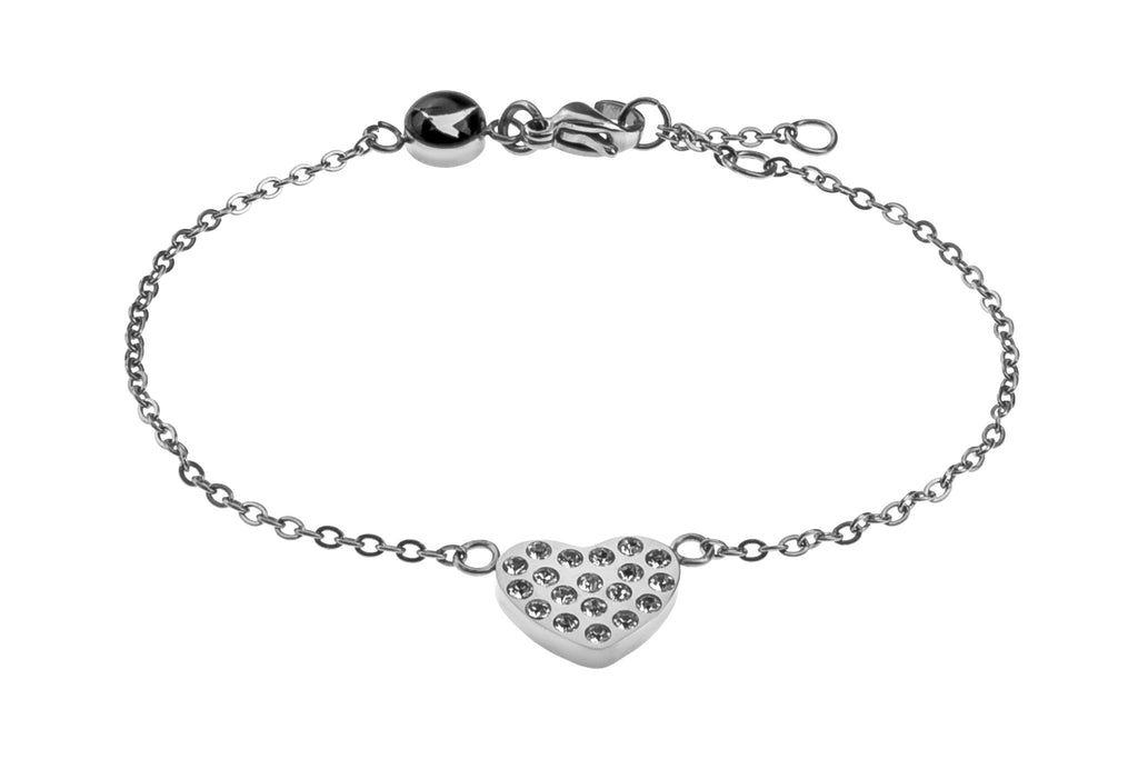 Silver Inlaid Heart Bracelet Bracelets.