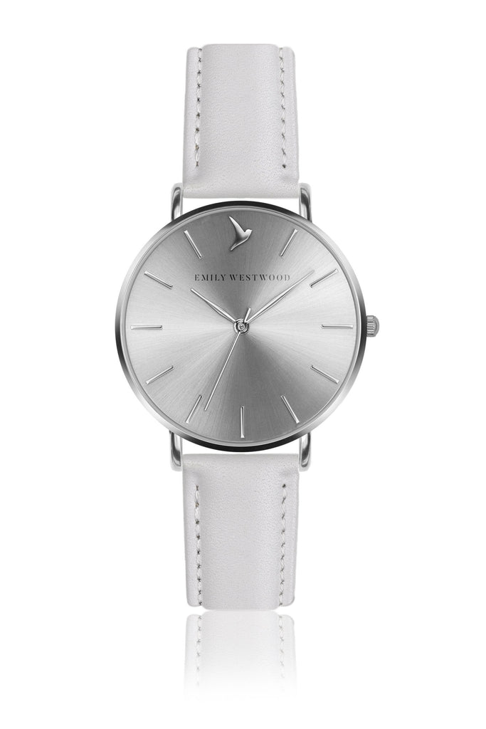 Silver Moonlight White Leather