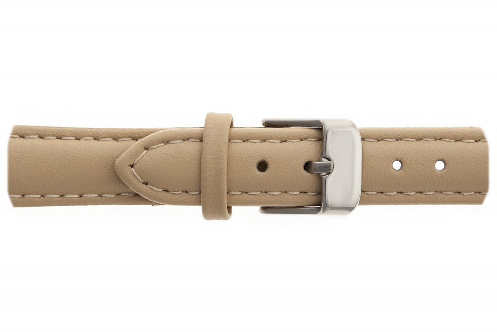 Small Cream Powder Leather Silver Straps.