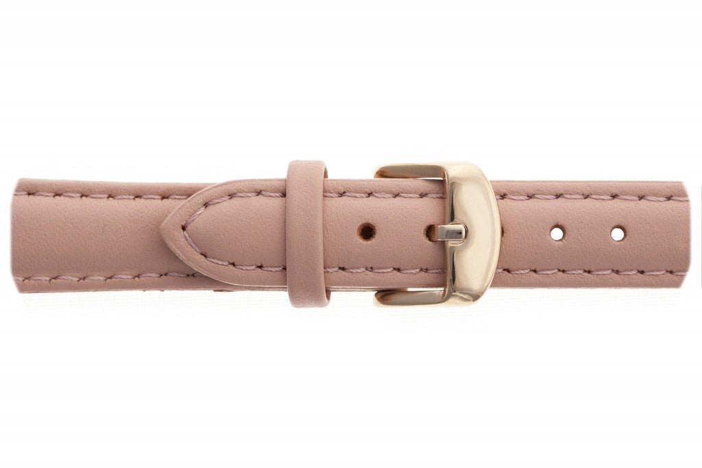 Small Pink Leather Gold Straps.