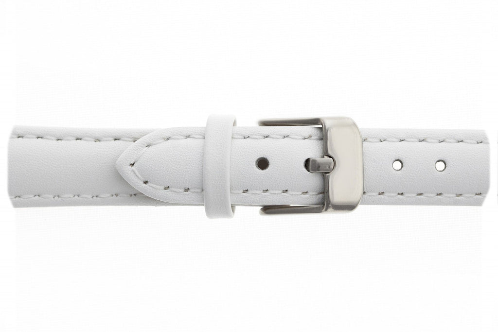 Small White Leather Silver Straps.